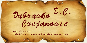 Dubravko Cvejanović vizit kartica